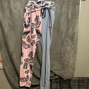 Item 118 athletic pants with butterfly pattern